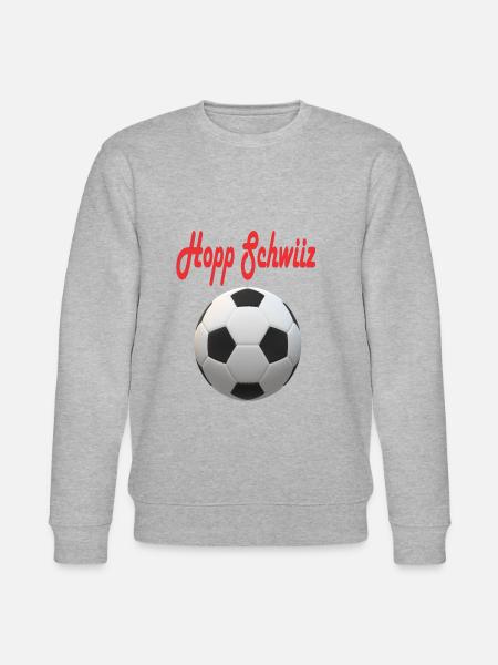 Schweizer Fussball Design - Stanley/Stella Unisex Bio-Sweatshirt CHANGER - Grau meliert