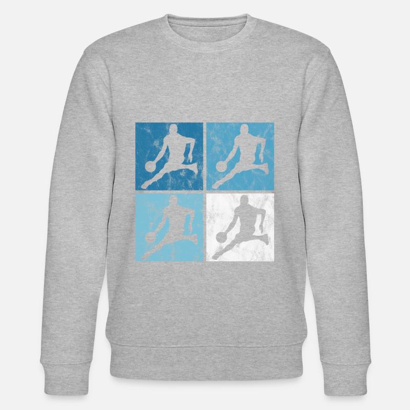 Basket-ball basket-ball basketteur rétro - Sweat bio CHANGER Stanley/Stella Unisexe - gris chiné