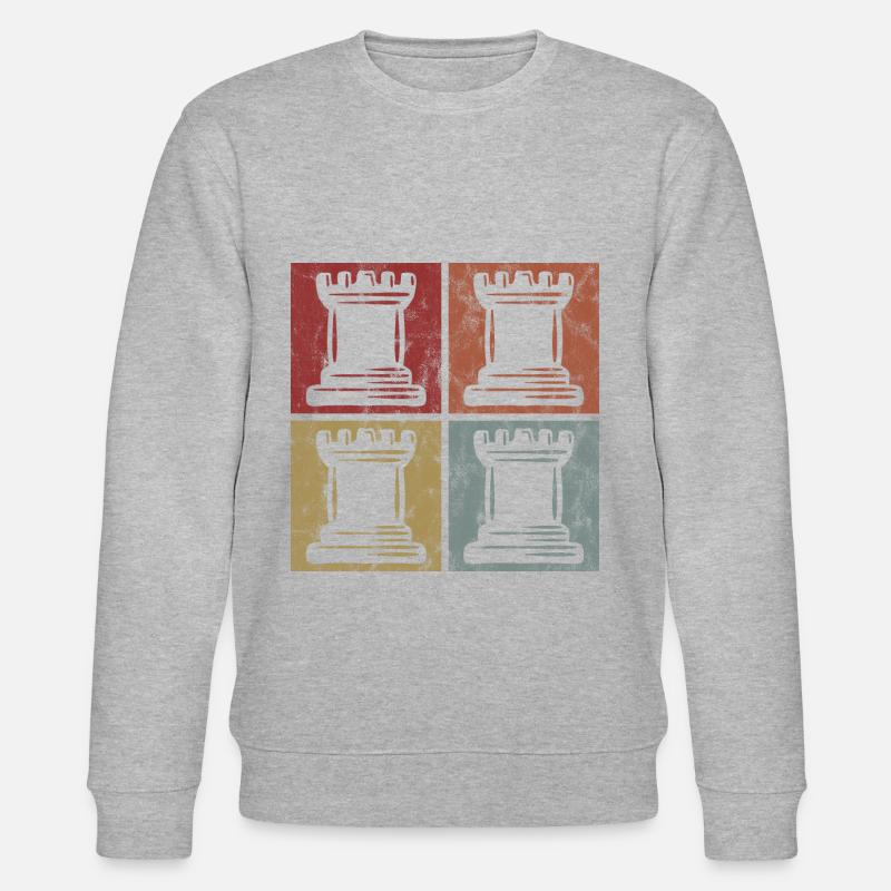 Jeu d’échecs Rétro Schachmatt Échecs - Sweat bio CHANGER Stanley/Stella Unisexe - gris chiné