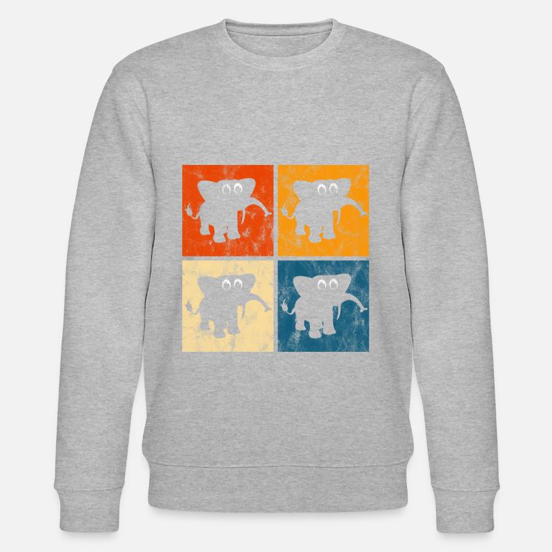 Eléphant éléphant pour enfants - Sweat bio CHANGER Stanley/Stella Unisexe - gris chiné