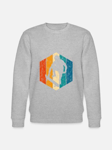 Skateboard Skateboarder Skater Skate Skateing - Stanley/Stella CHANGER Unisex Organic Sweatshirt - heather grey