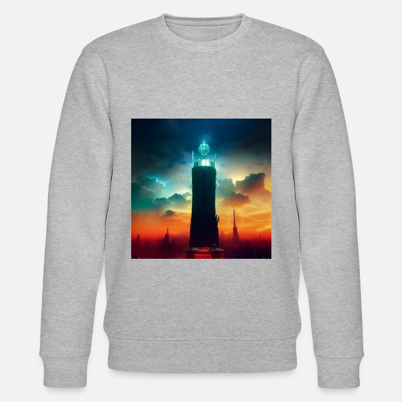 Der Turm - Stanley/Stella Unisex Bio-Sweatshirt CHANGER  - Grau meliert