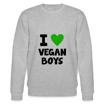 Vegan TShirt Vegan Vegan Cadeau environnemental - Sweat bio CHANGER Stanley/Stella Unisexe - gris chiné - Devant - Nik (191cm) & Marisol (170cm)