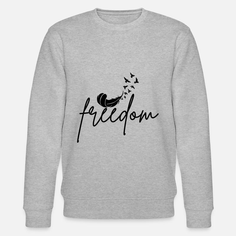 Freiheit - Stanley/Stella Unisex Bio-Sweatshirt CHANGER  - Grau meliert