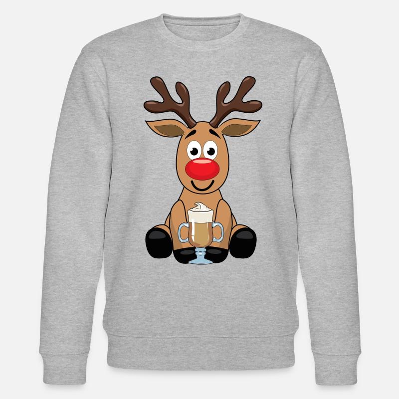 Rudolf Rennes avec chocolat chaud - Sweat bio CHANGER Stanley/Stella Unisexe - gris chiné