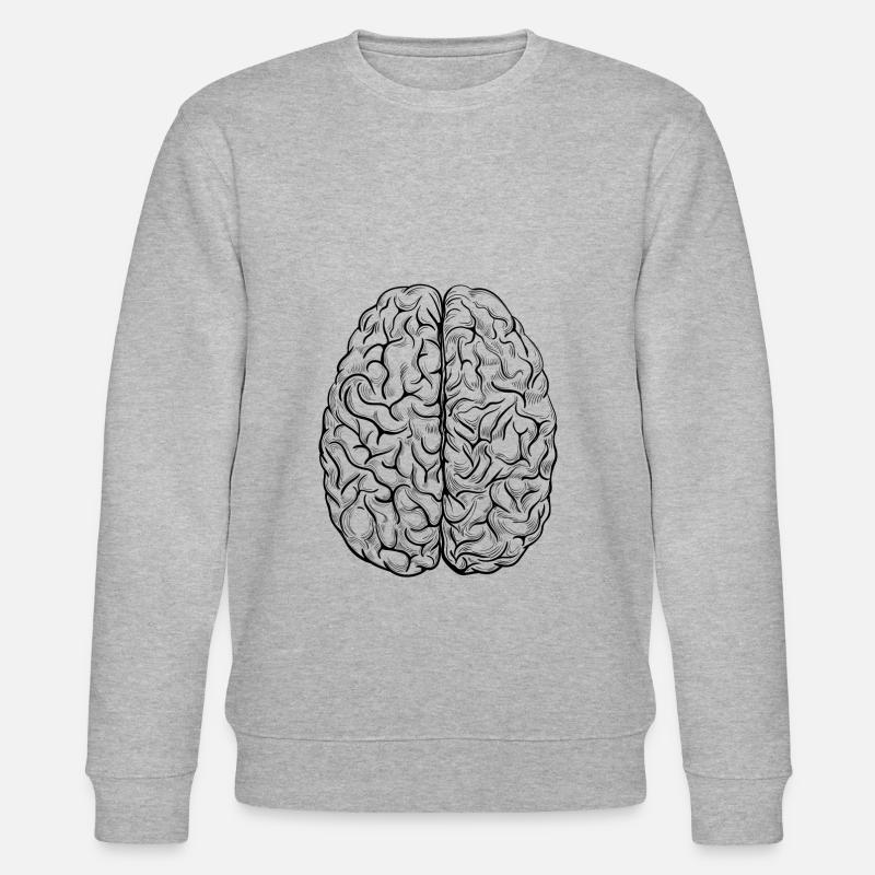Gehirn black - Stanley/Stella Unisex Bio-Sweatshirt CHANGER  - Grau meliert