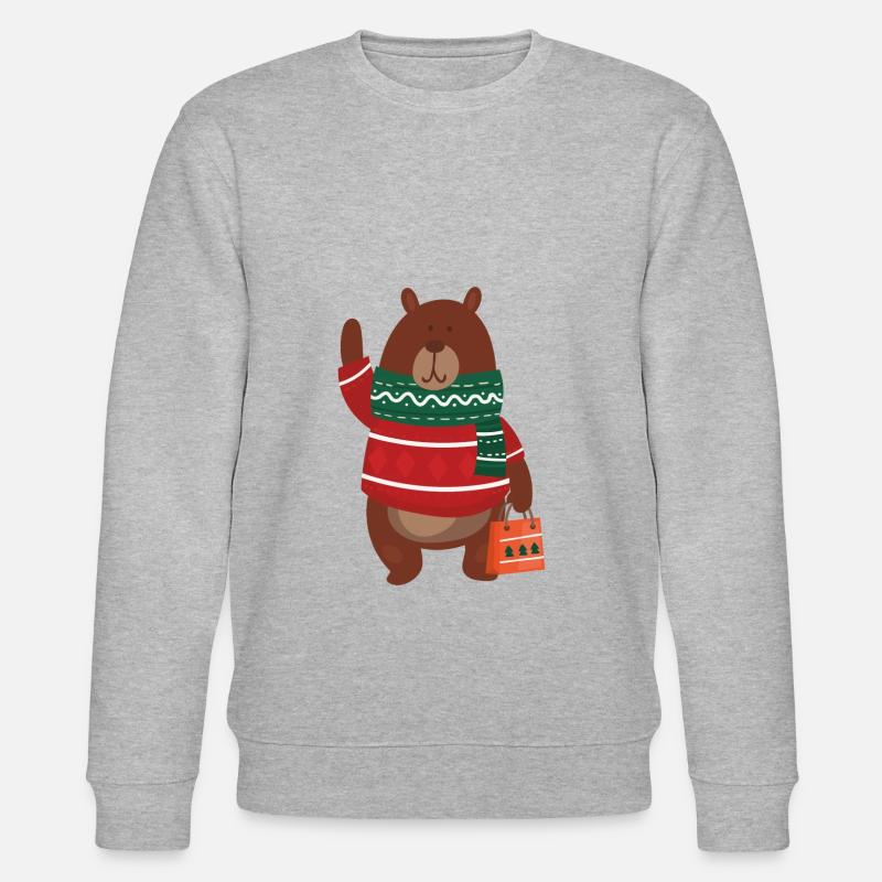 Ours de noel - Sweat bio CHANGER Stanley/Stella Unisexe - gris chiné