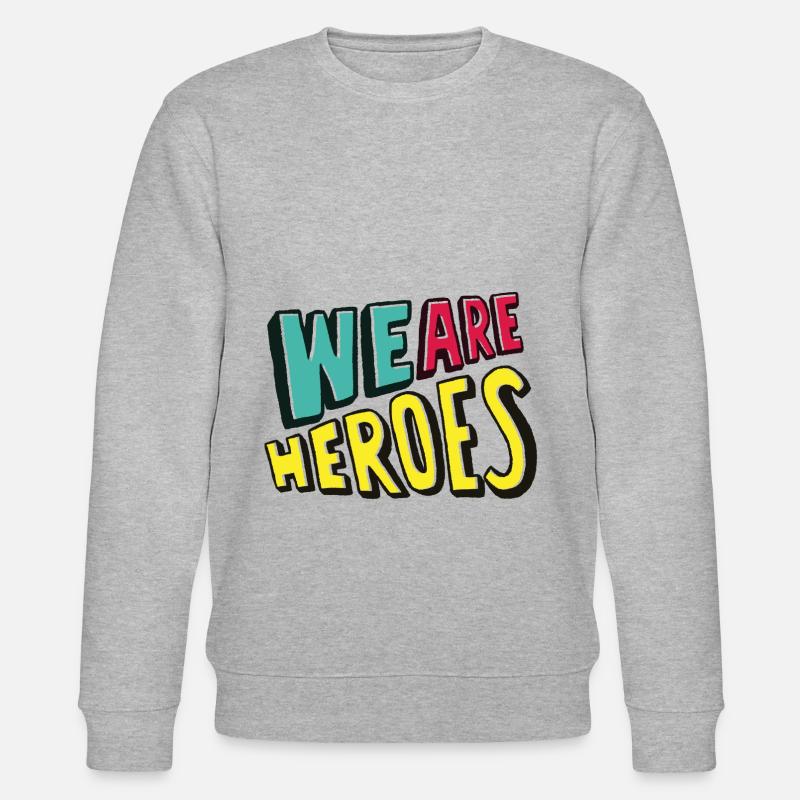 We are Heroes bunt - Stanley/Stella Unisex Bio-Sweatshirt CHANGER  - Grau meliert