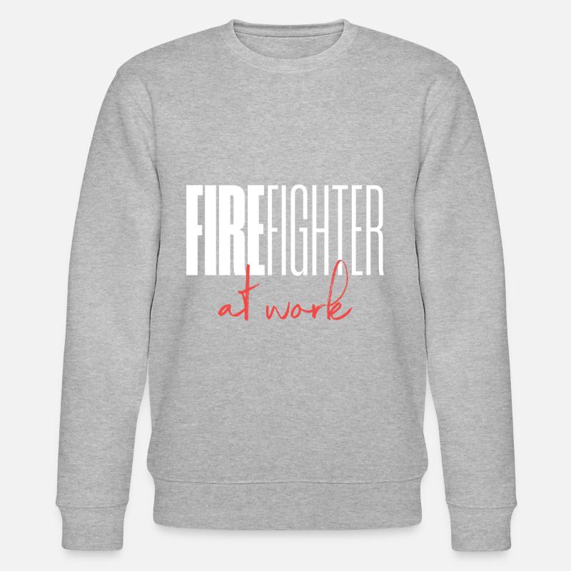 Firefighter at work - Stanley/Stella Unisex Bio-Sweatshirt CHANGER  - Grau meliert