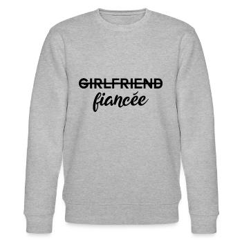 Girlfriend Fiancée Engagement - Stanley/Stella CHANGER Unisex Organic Sweatshirt - heather grey - Front - Nik (191cm) & Marisol (170cm)