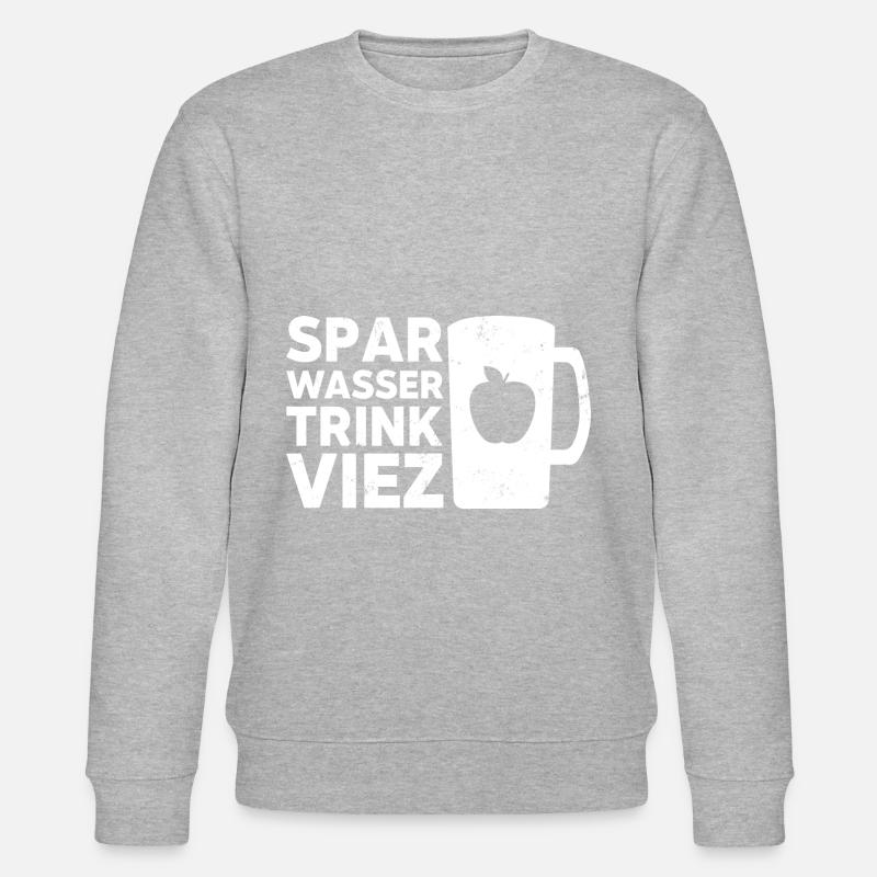 Spar Wasser trink Viez - Stanley/Stella Unisex Bio-Sweatshirt CHANGER  - Grau meliert