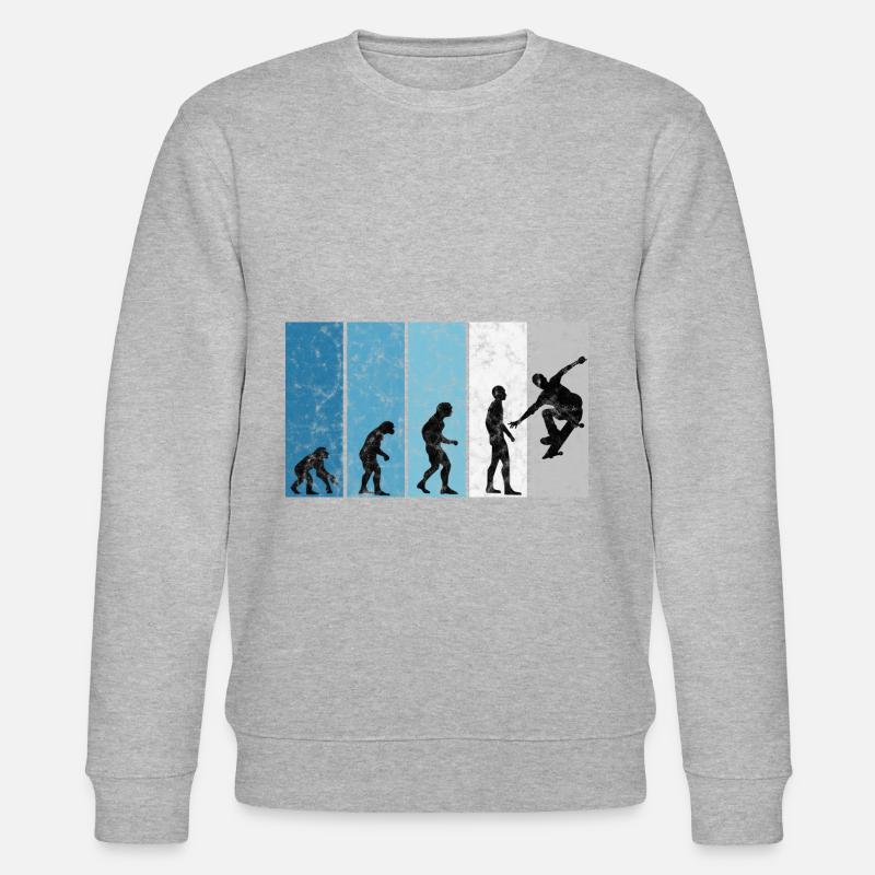 Skateboarder Skateboard Skater Skate Evolution - Sweat bio CHANGER Stanley/Stella Unisexe - gris chiné