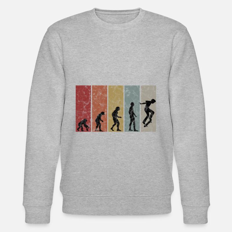 Evolution Skateboarder Skateboard Skater Skate - Sweat bio CHANGER Stanley/Stella Unisexe - gris chiné