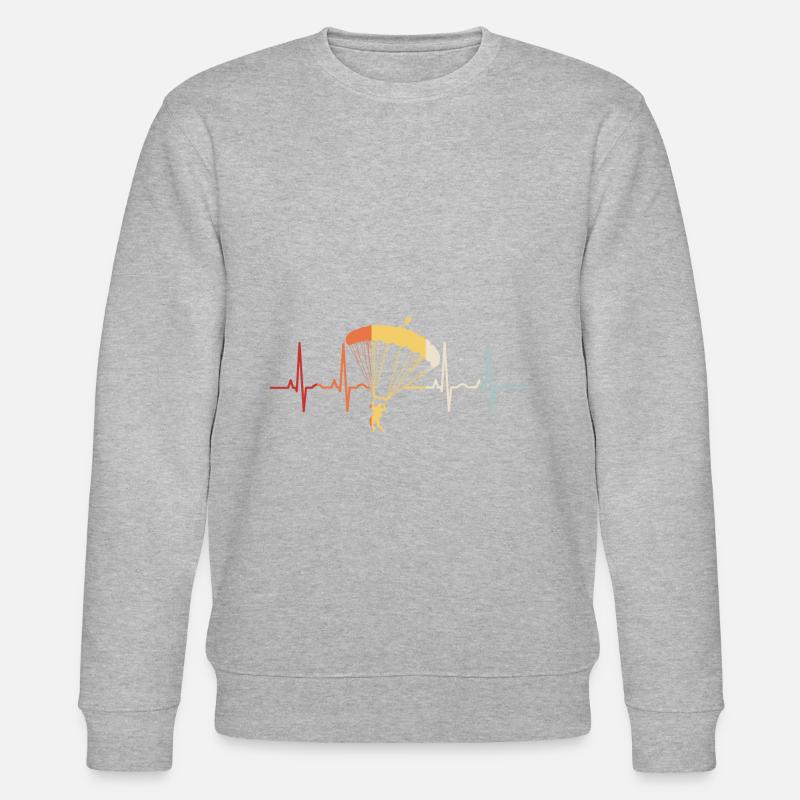 Fallschirmspringer Fallschirm Fallschirmspringen - Stanley/Stella Unisex Bio-Sweatshirt CHANGER  - Grau meliert