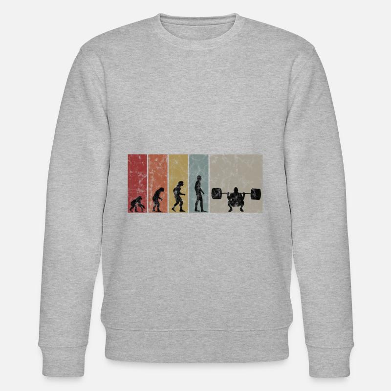 Musculation Bodybuilder GYM Evolution Rétro - Sweat bio CHANGER Stanley/Stella Unisexe - gris chiné