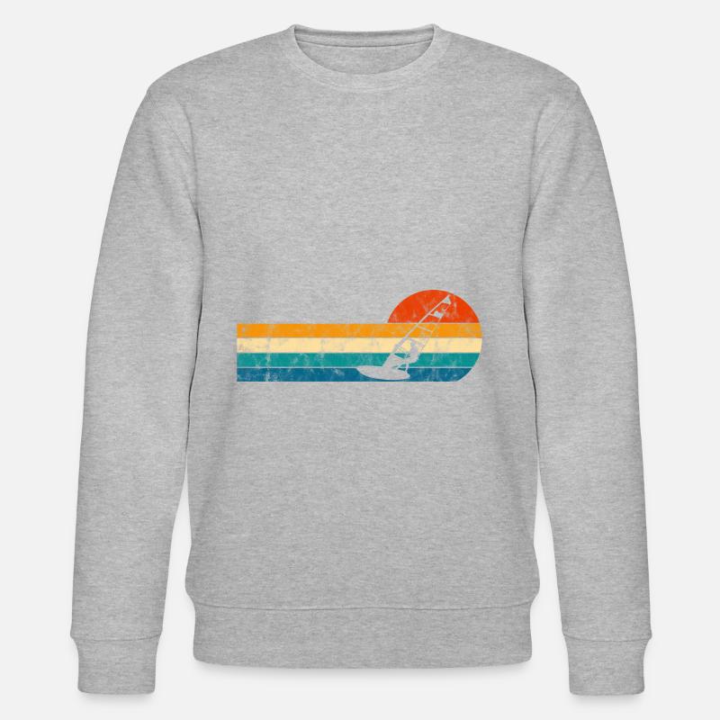 Windsurfer Windsurfing Surf rétro - Sweat bio CHANGER Stanley/Stella Unisexe - gris chiné