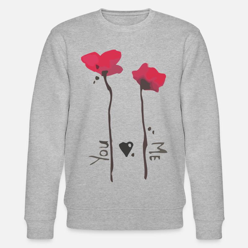 Mohn und Liebe - Stanley/Stella Unisex Bio-Sweatshirt CHANGER  - Grau meliert