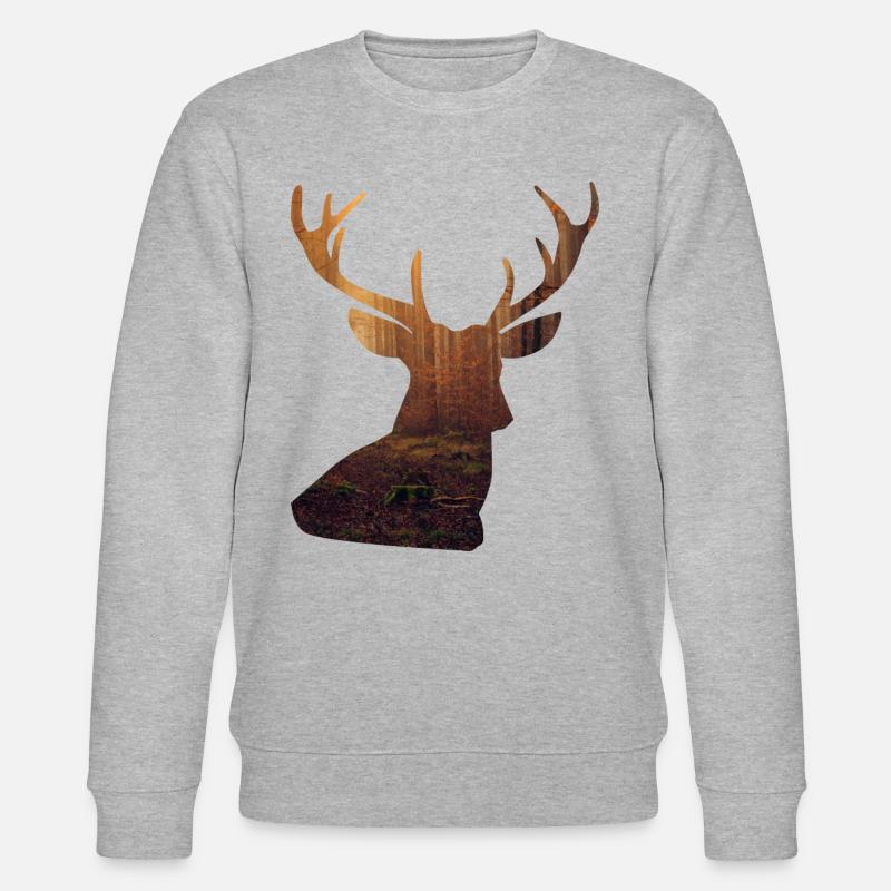 Hirsch Design - Stanley/Stella Unisex Bio-Sweatshirt CHANGER  - Grau meliert