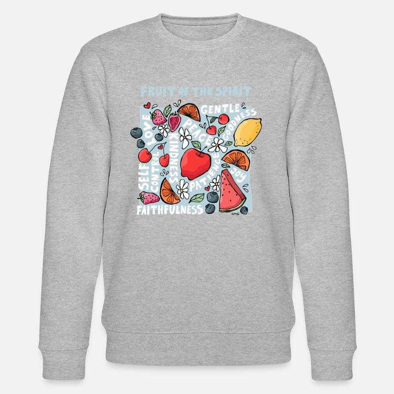 Frucht des Geistes - Stanley/Stella Unisex Bio-Sweatshirt CHANGER  - Grau meliert