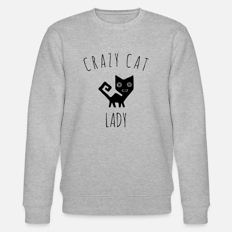 Madame folle de chat - Sweat bio CHANGER Stanley/Stella Unisexe - gris chiné