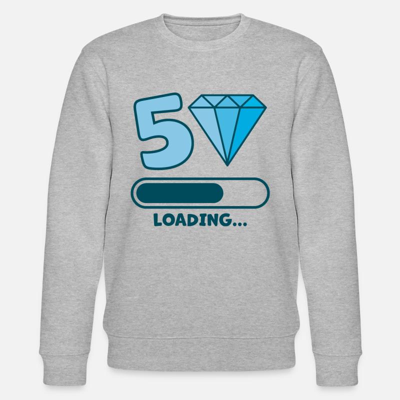 50th Birthday Loading Loading Beam - Stanley/Stella CHANGER Unisex Organic Sweatshirt - heather grey