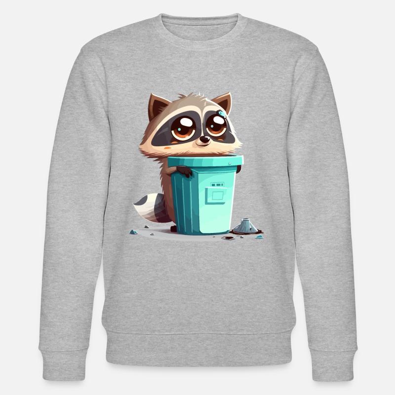 Müll Panda - Stanley/Stella Unisex Bio-Sweatshirt CHANGER  - Grau meliert
