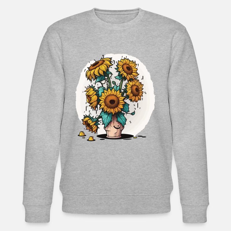 Tournesols en fleurs - Sweat bio CHANGER Stanley/Stella Unisexe - gris chiné