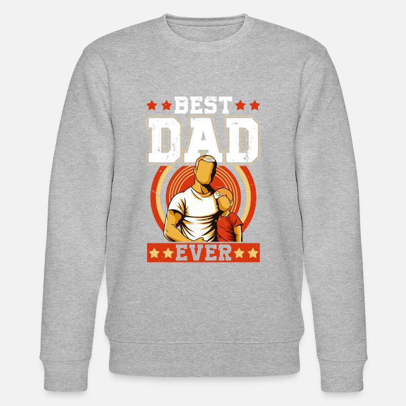 Best Dad Forever - Stanley/Stella CHANGER Unisex Organic Sweatshirt - heather grey