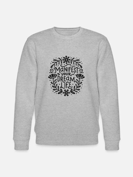 Manifester drømmelivets lov om tiltrekning - Stanley/Stella CHANGER økologisk unisex-sweatshirt - gråmelert