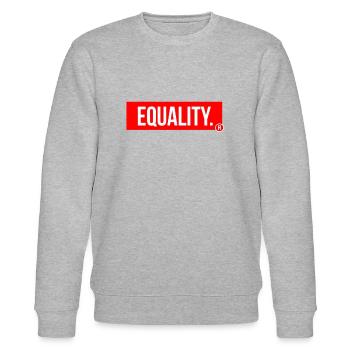 EQUALITY - Stanley/Stella CHANGER Unisex Organic Sweatshirt - heather grey - Front - Nik (191cm) & Marisol (170cm)