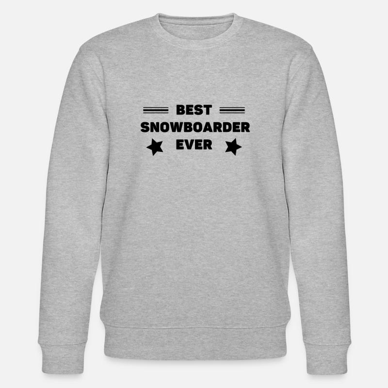 Beste. Snowboarder. Jemals. - Stanley/Stella Unisex Bio-Sweatshirt CHANGER  - Grau meliert