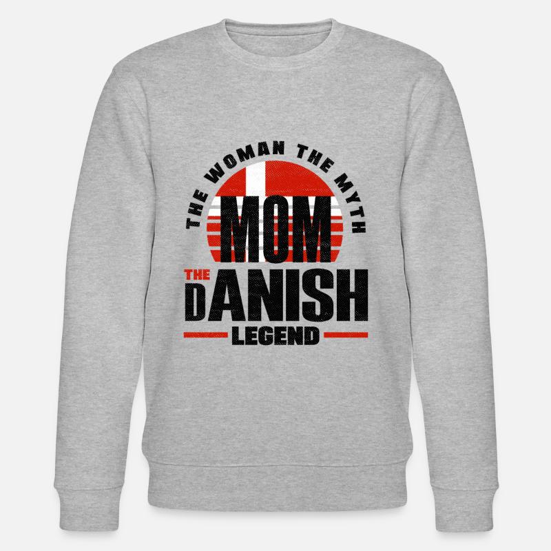 Danemark Drapeau Mère - Sweat bio CHANGER Stanley/Stella Unisexe - gris chiné