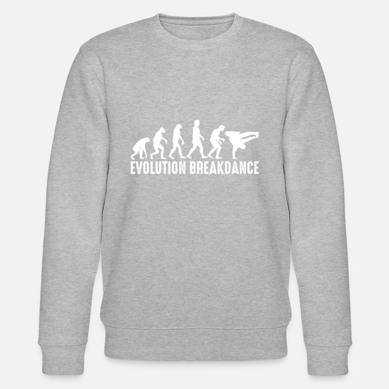 Evolution of break dance - Stanley/Stella CHANGER Unisex Organic Sweatshirt - heather grey
