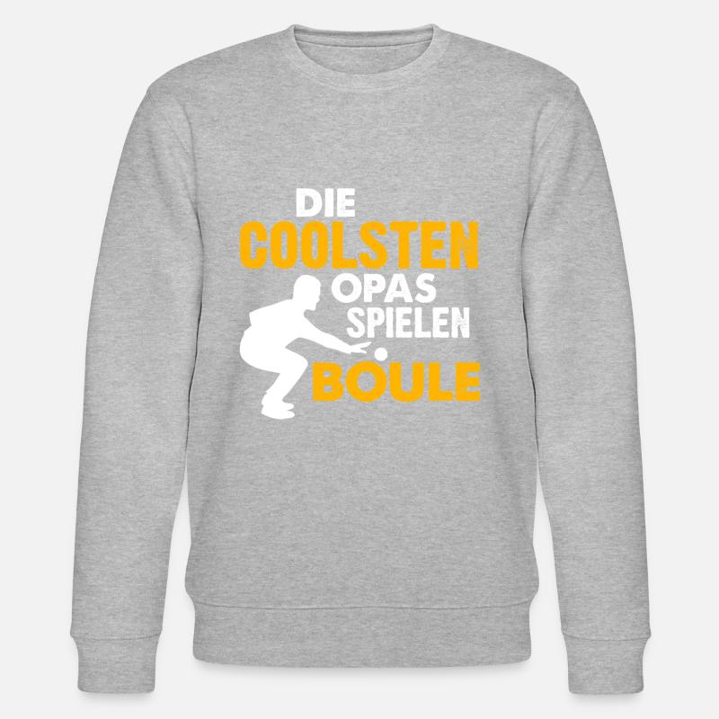 Die coolsten Opas spielen Boule - Stanley/Stella Unisex Bio-Sweatshirt CHANGER  - Grau meliert