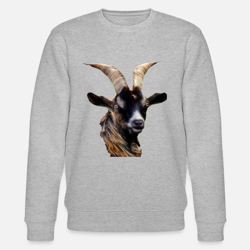ZIEGE WIDDER STEINBOCK - Stanley/Stella Unisex Bio-Sweatshirt CHANGER  - Grau meliert