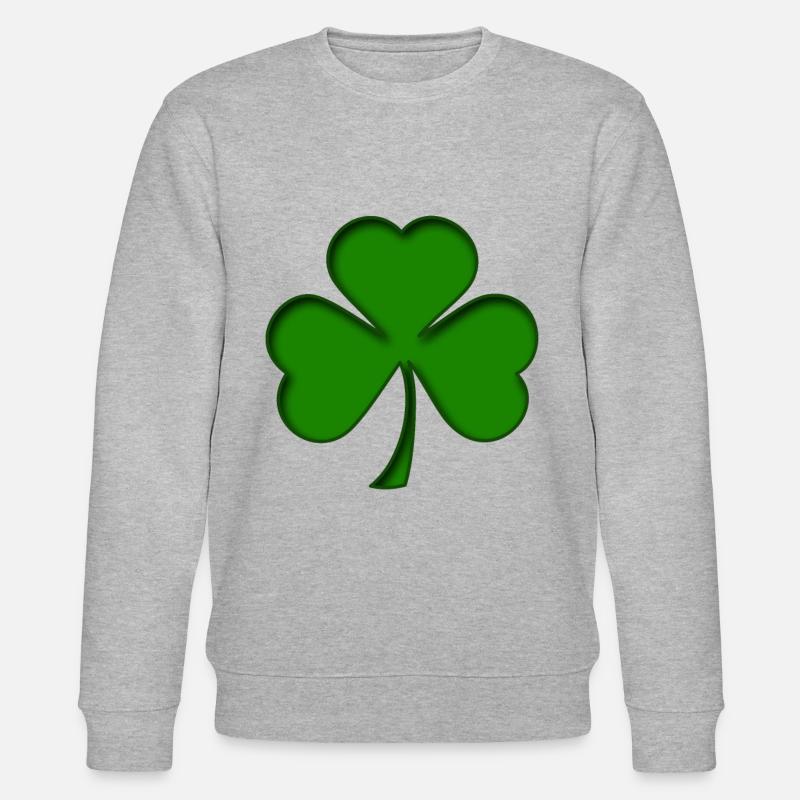 St Patrick - Trèfle - Shamrock 3D - Sweat bio CHANGER Stanley/Stella Unisexe - gris chiné