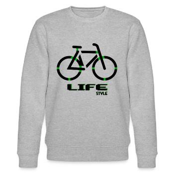 Bike - Sweat bio CHANGER Stanley/Stella Unisexe - gris chiné - Devant - Nik (191cm) & Marisol (170cm)