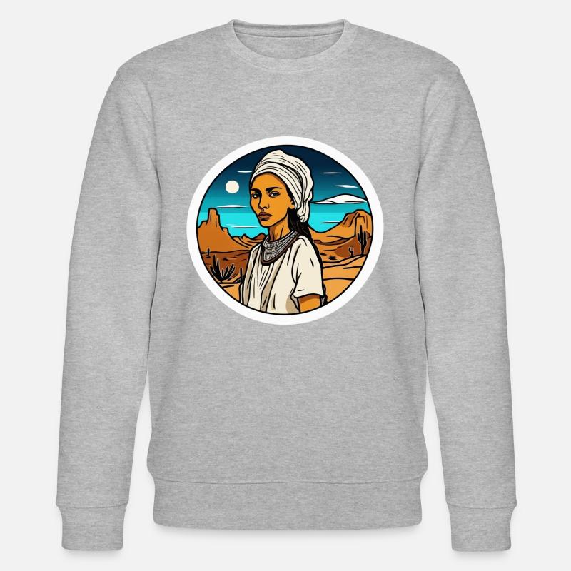 Desert Girl - Stanley/Stella Unisex Bio-Sweatshirt CHANGER - Grau meliert