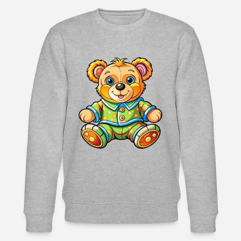 Teddy en pyjama - Sweat bio CHANGER Stanley/Stella Unisexe - gris chiné