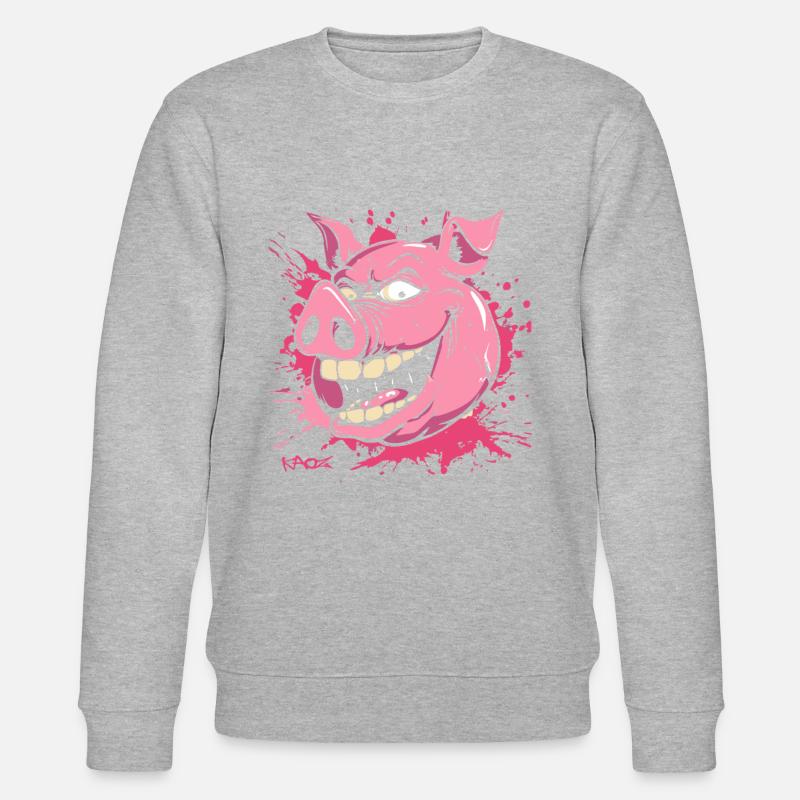 Cochon indécent - Sweat bio CHANGER Stanley/Stella Unisexe - gris chiné