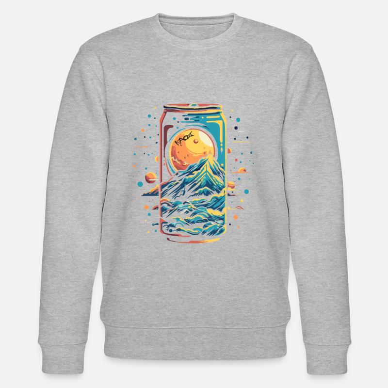 Boîte de soda Space Universe - Sweat bio CHANGER Stanley/Stella Unisexe - gris chiné