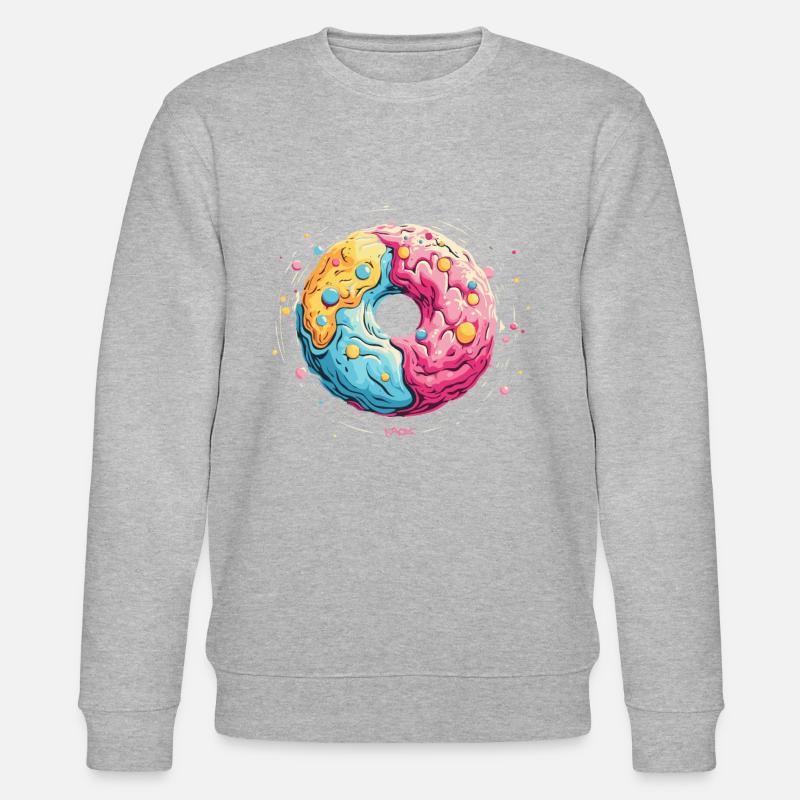 A Donut Galaxy - Stanley/Stella CHANGER Unisex Organic Sweatshirt - heather grey
