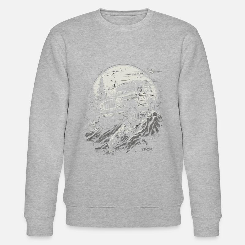Aventure tout-terrain en 4x4 - Sweat bio CHANGER Stanley/Stella Unisexe - gris chiné