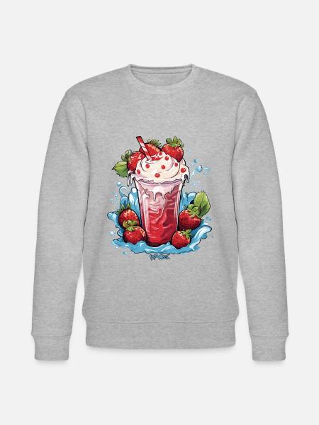 Erdbeer-Eiscreme-Milch - Stanley/Stella Unisex Bio-Sweatshirt CHANGER - Grau meliert