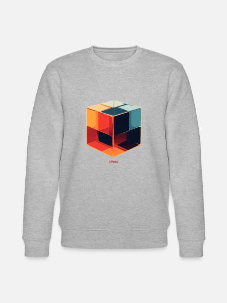 A glass cube - Stanley/Stella CHANGER Unisex Organic Sweatshirt - heather grey