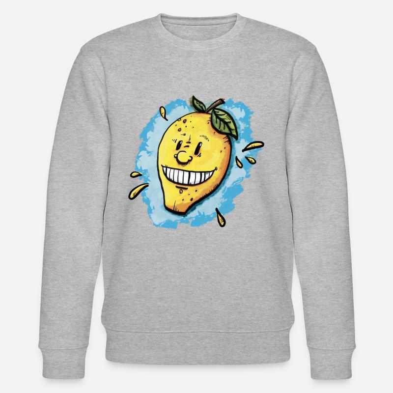 Spritzig / Sauer / Zitrone / Limonade / Sommer - Stanley/Stella Unisex Bio-Sweatshirt CHANGER  - Grau meliert