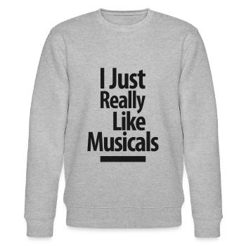 Ich mag Musicals wirklich - Stanley/Stella Unisex Bio-Sweatshirt CHANGER  - Grau meliert - Vorne - Nik (191cm) & Marisol (170cm)