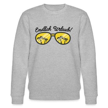 Sonnenbrille Urlaub Spruch Sommer - Stanley/Stella Unisex Bio-Sweatshirt CHANGER  - Grau meliert - Vorne - Nik (191cm) & Marisol (170cm)