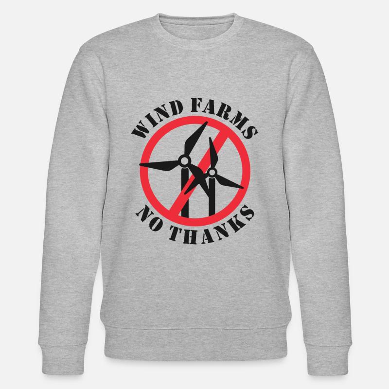 Parcs éoliens Non merci - Sweat bio CHANGER Stanley/Stella Unisexe - gris chiné