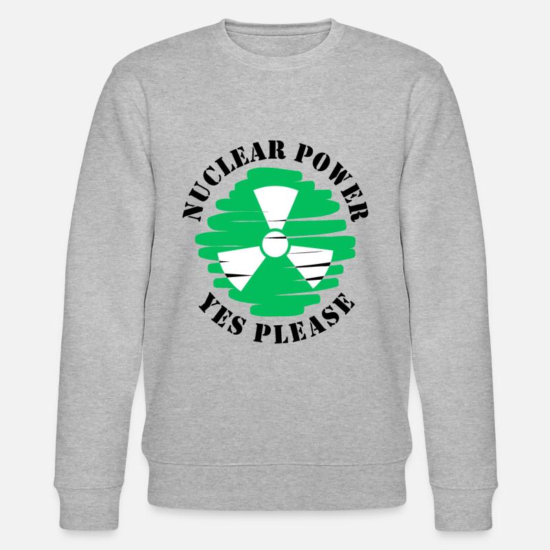 Atomkraft, Ja bitte, Kernenergie - Stanley/Stella Unisex Bio-Sweatshirt CHANGER - Grau meliert